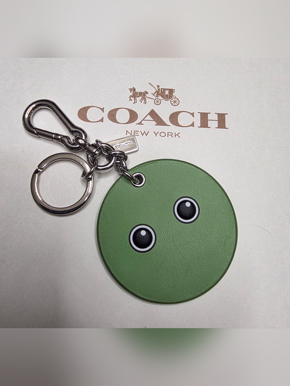 COACH Emoji Googly Bag Charm Key Chain F65829